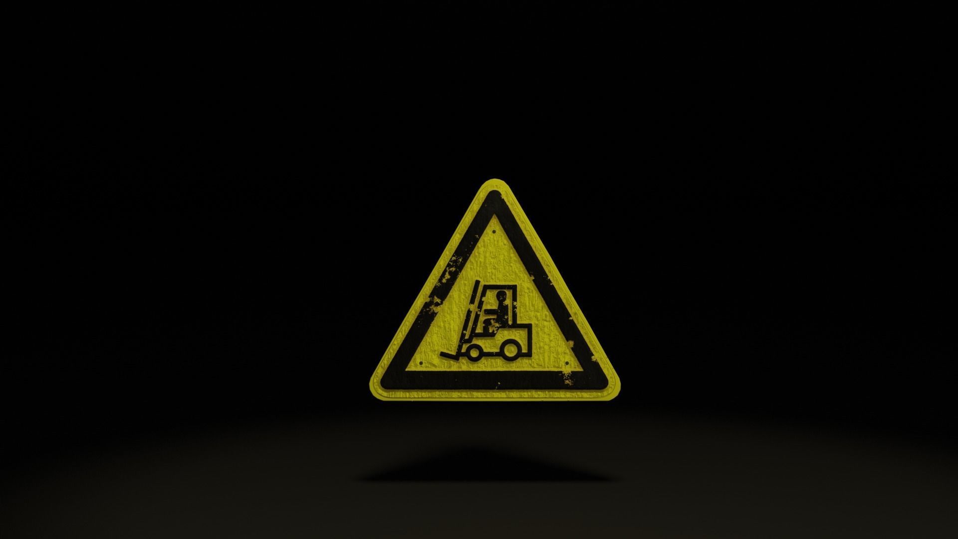 Street Signs Low-poly Low-poly 3D model_2