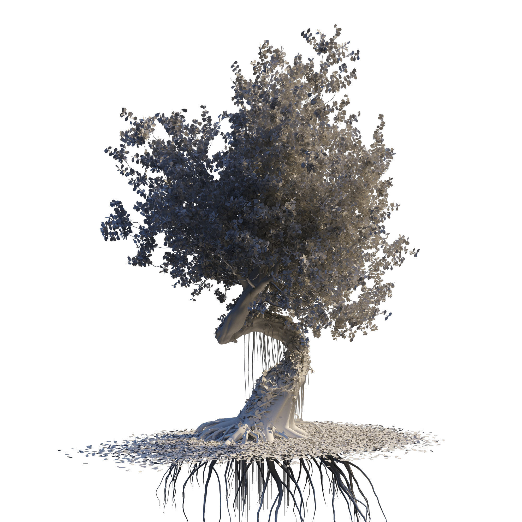 fantasy tree animated  3D model_1