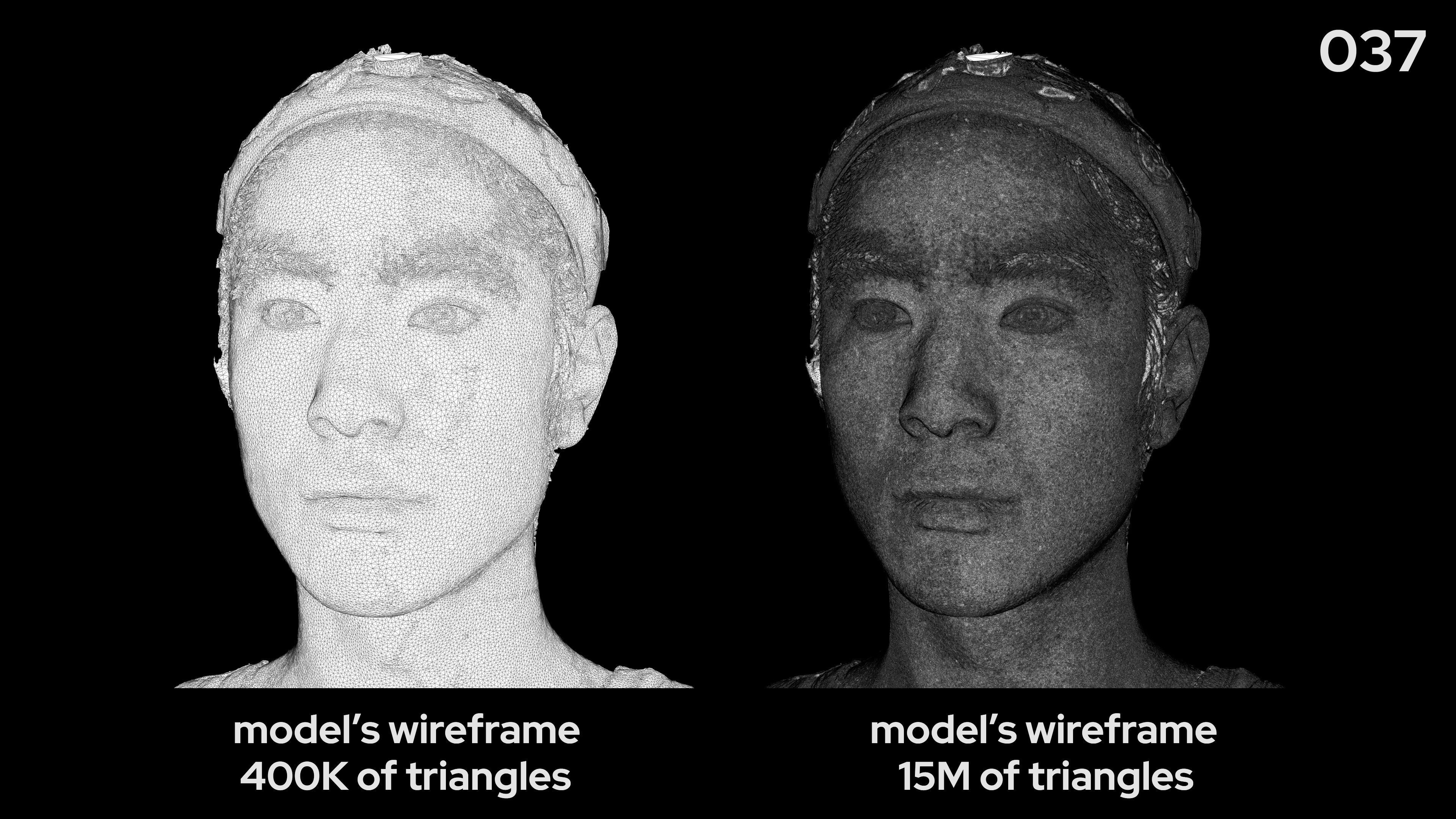 Asian Male 30s head scan 037 3D model_7