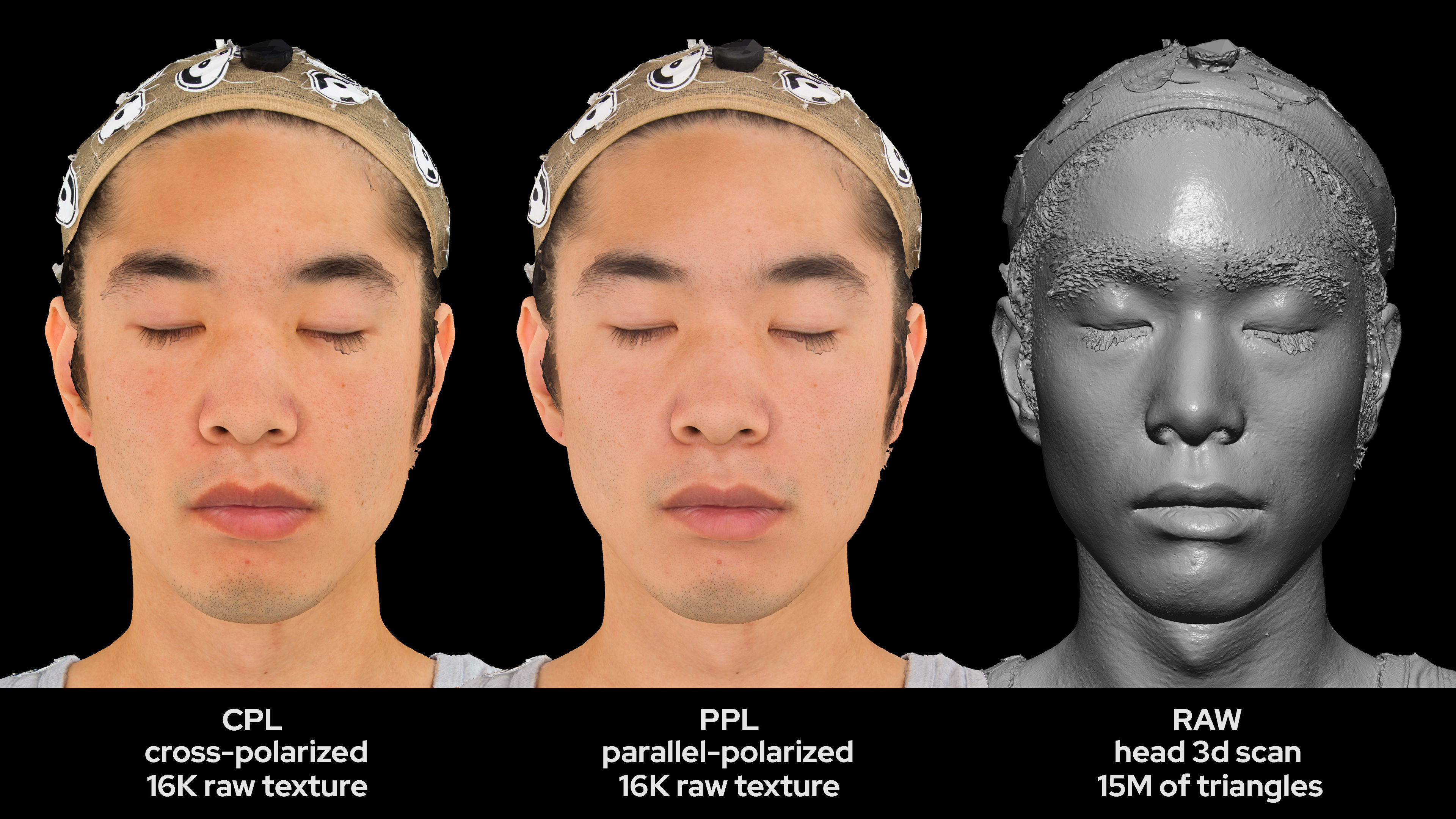 Asian Male 30s head scan 037 3D model_5