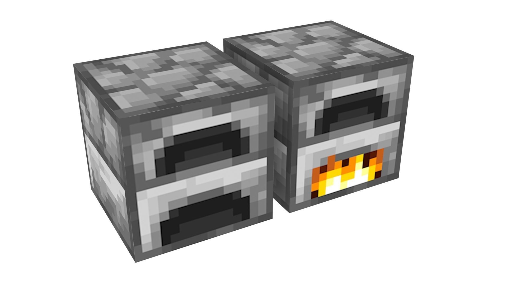 Minecraft Furnaces 3D model_4