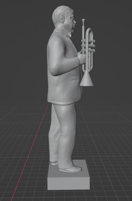 Louis Armstrong 3D print model_3
