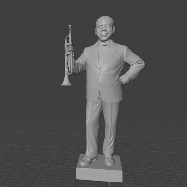 Louis Armstrong 3D print model_7