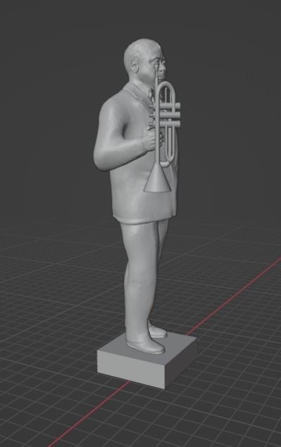 Louis Armstrong 3D print model_1