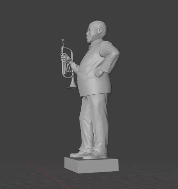 Louis Armstrong 3D print model_3