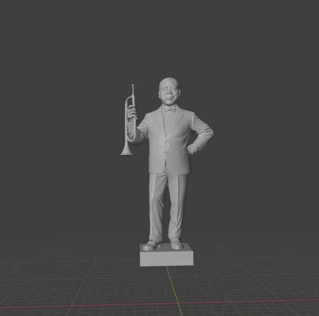 Louis Armstrong 3D print model_1