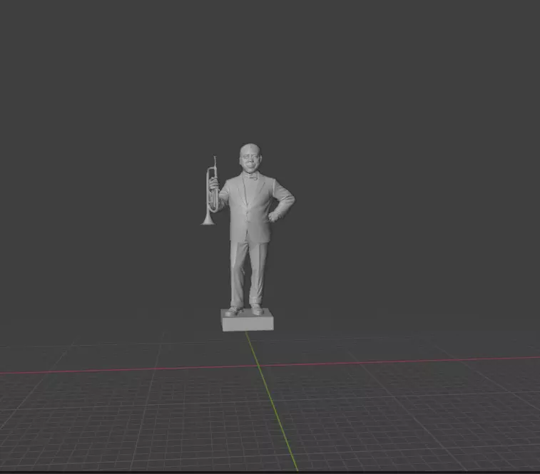 Louis Armstrong 3D print model_0
