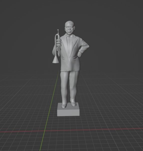 Louis Armstrong 3D print model_2