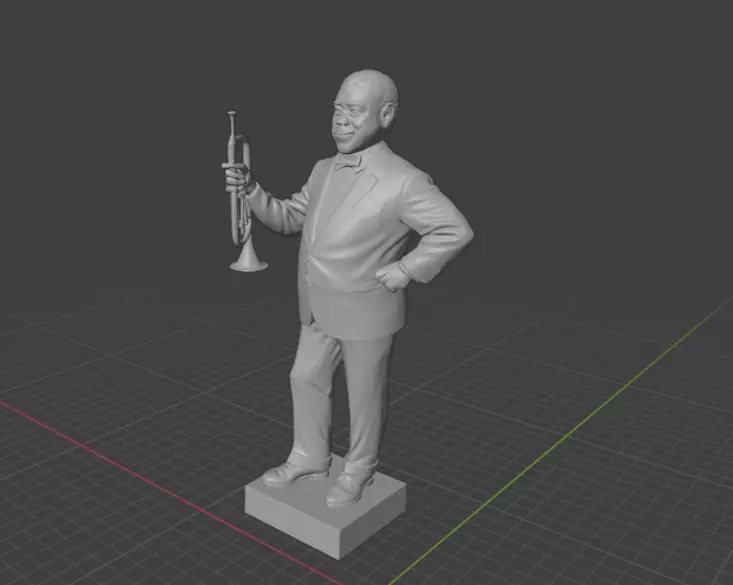 Louis Armstrong 3D print model_5