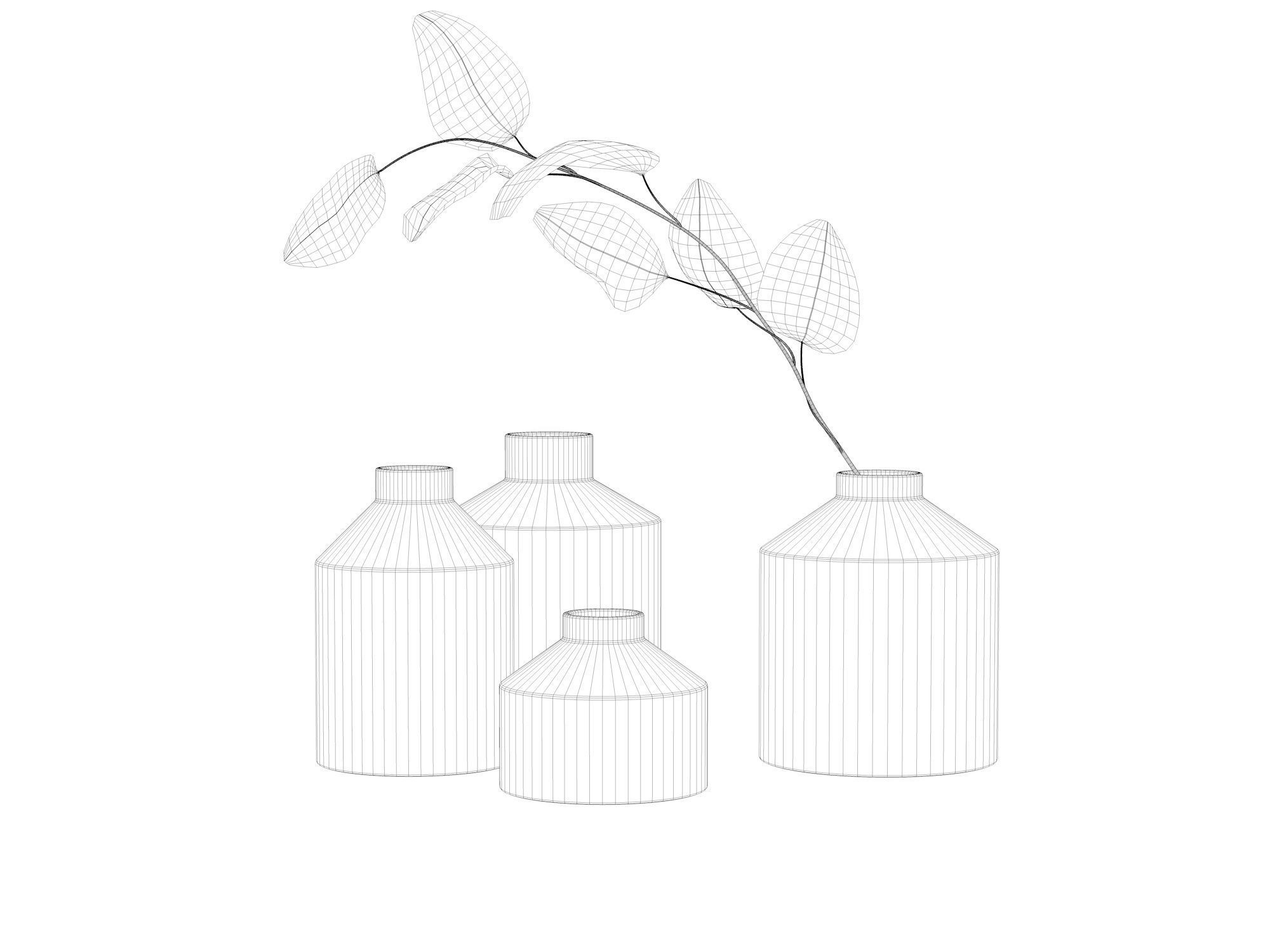 Vase Set 138 3D model_3