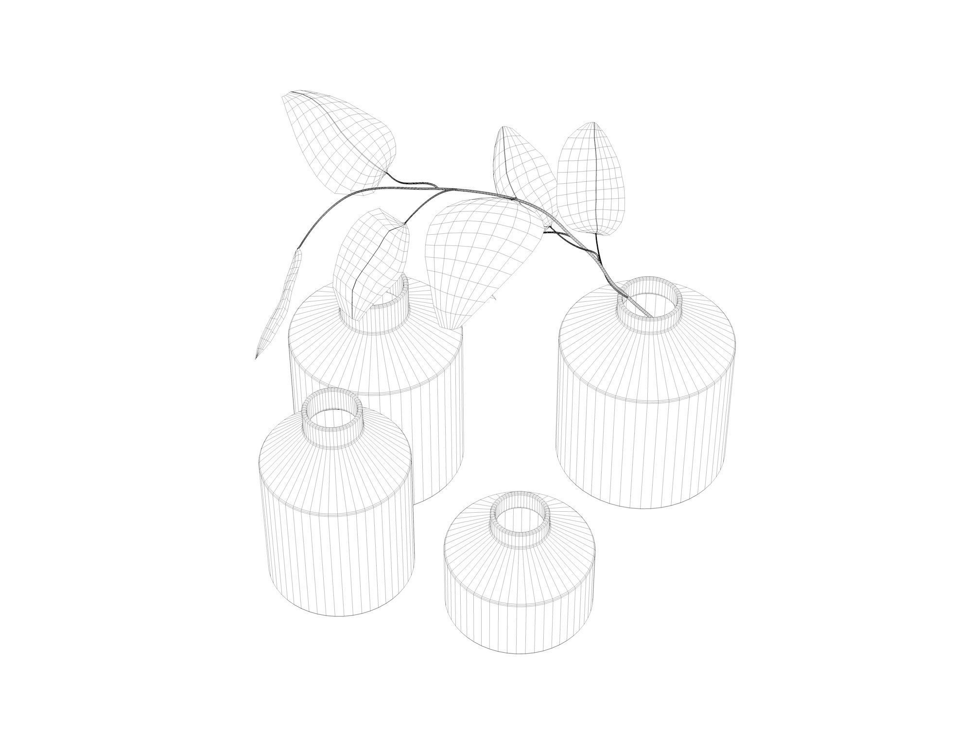 Vase Set 138 3D model_4