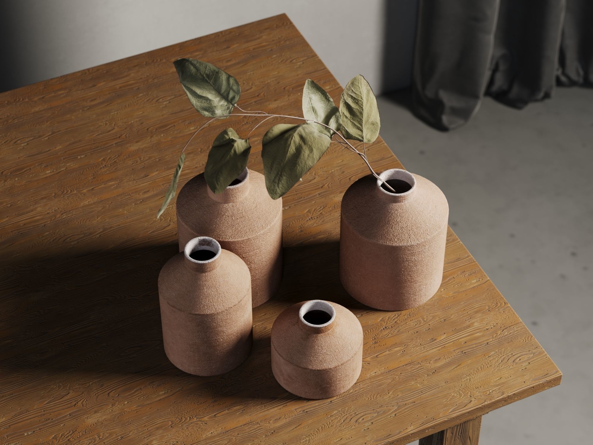 Vase Set 138 3D model_1