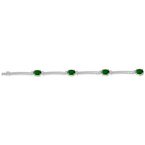 Oval and Round Diamond Bracelet 3D print model