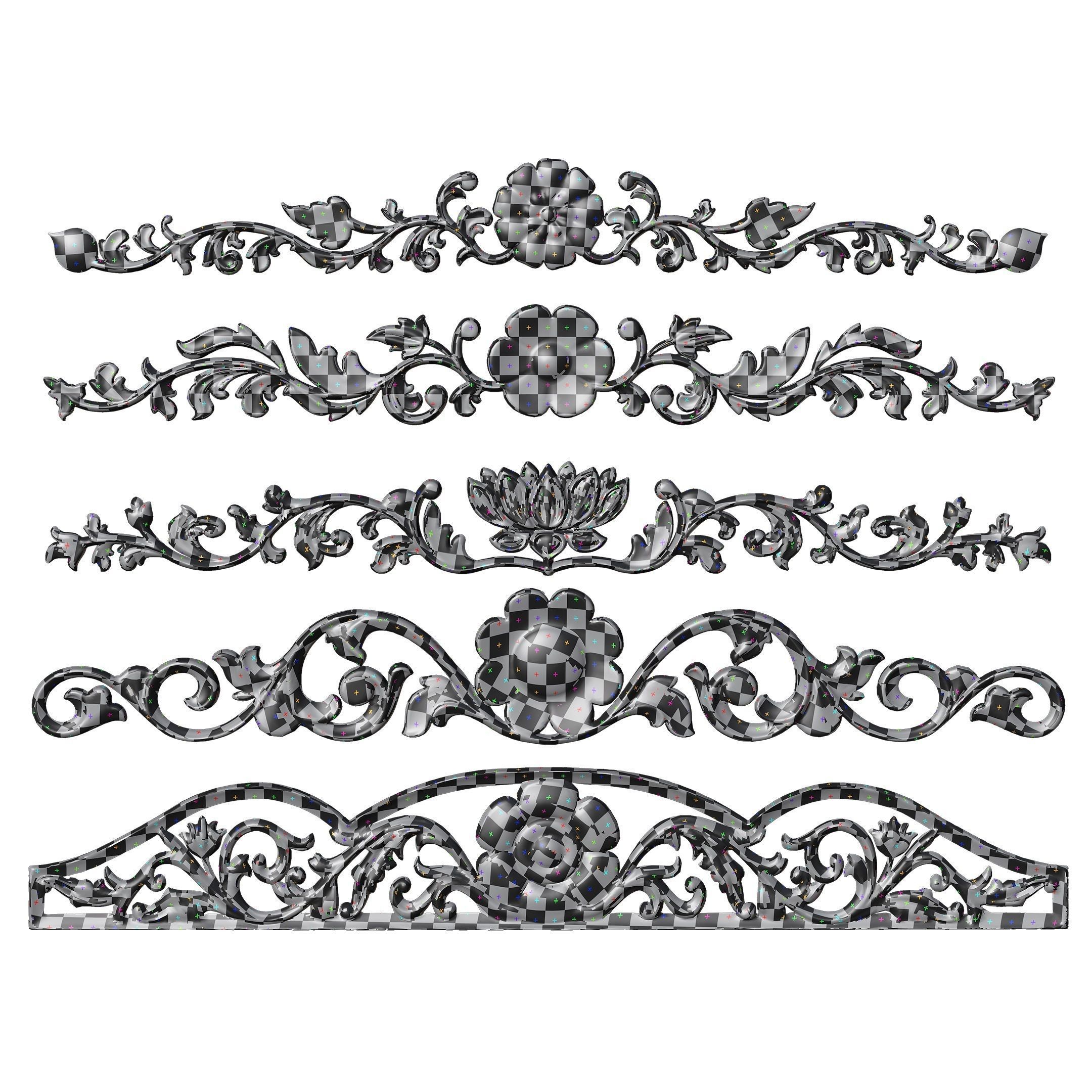 5 Low-Poly Ornament Vol 07-1 Low-poly 3D model_7