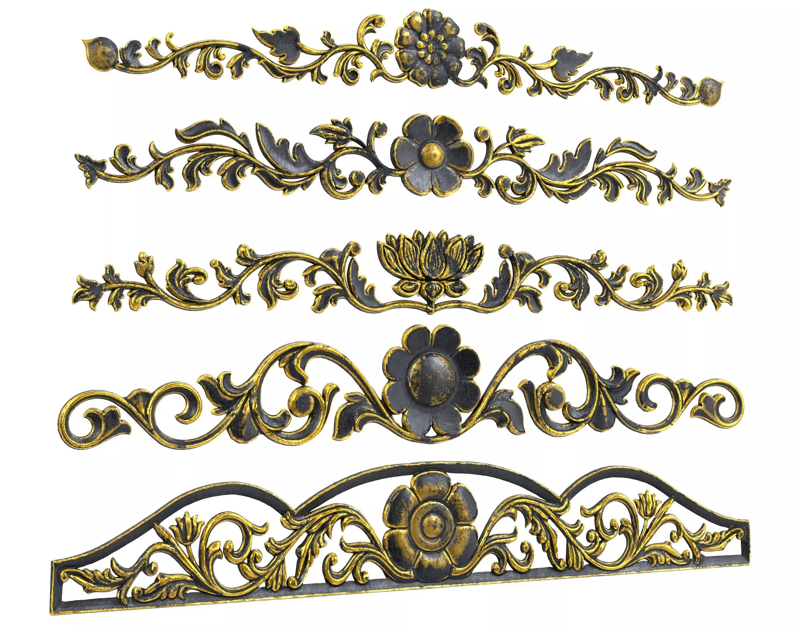 5 Low-Poly Ornament Vol 07-1 Low-poly 3D model_0