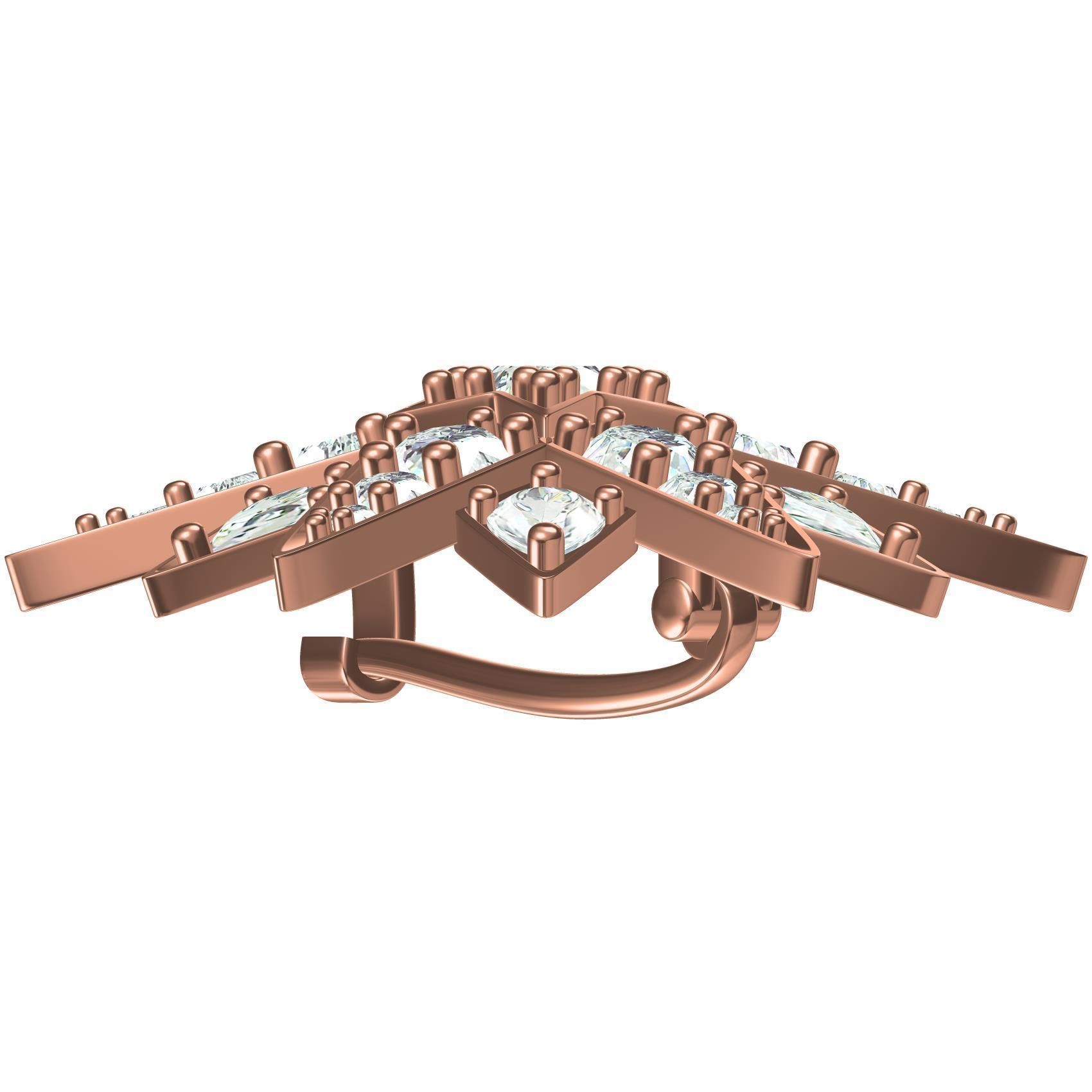 Antique Diamond Star Brooch 3D print model_4