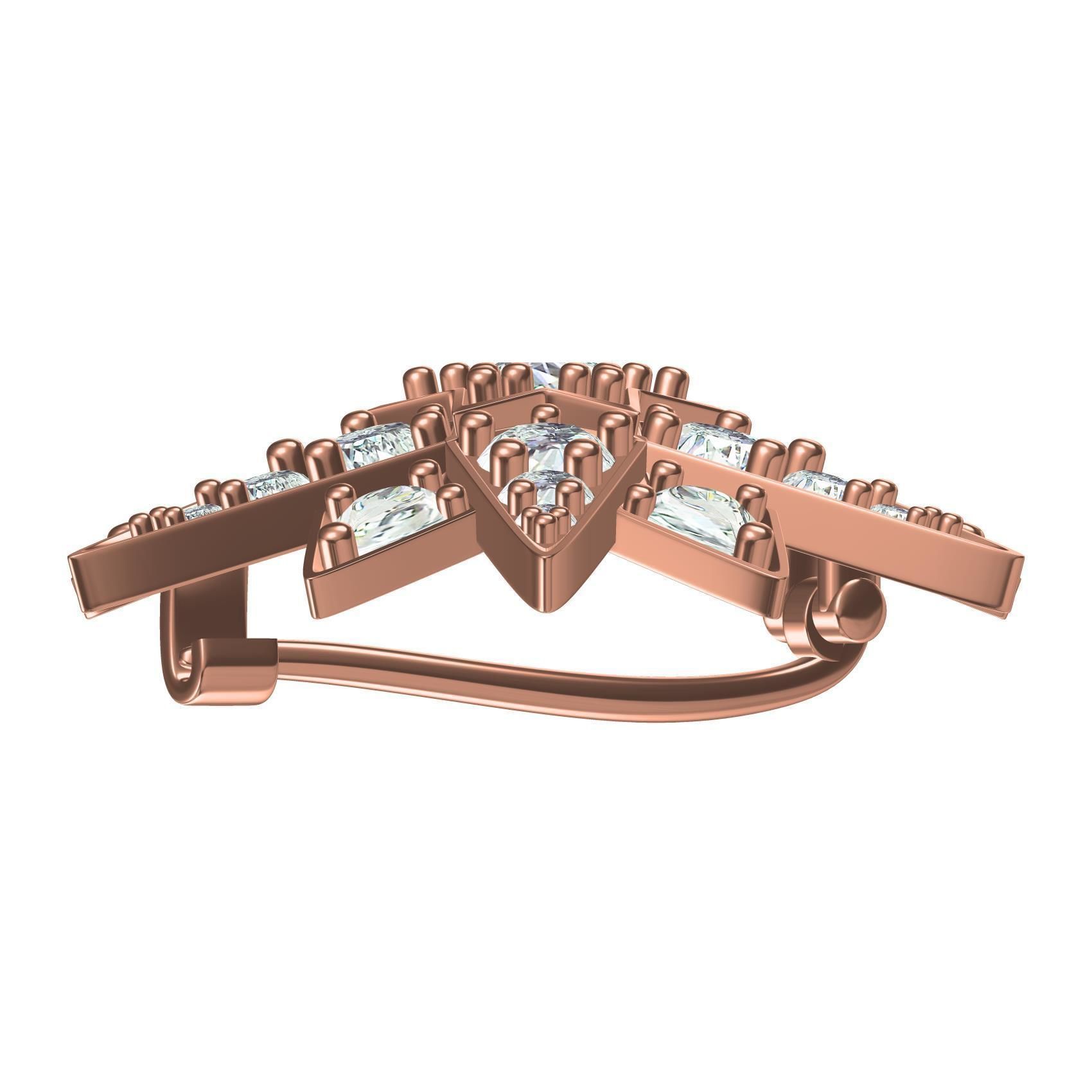 Antique Diamond Star Brooch 3D print model_3