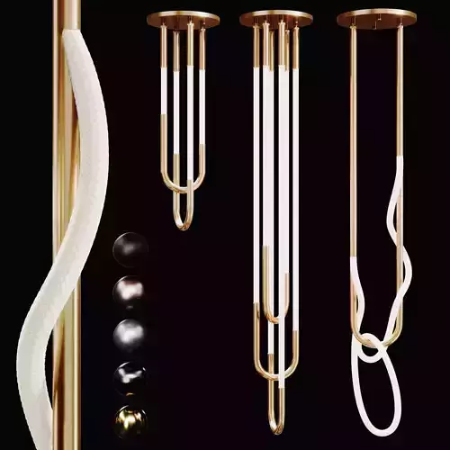 3 Luke  Pendant light  Arbor Capsule 3 - 6 ft - 3lights - 5mat  3D model