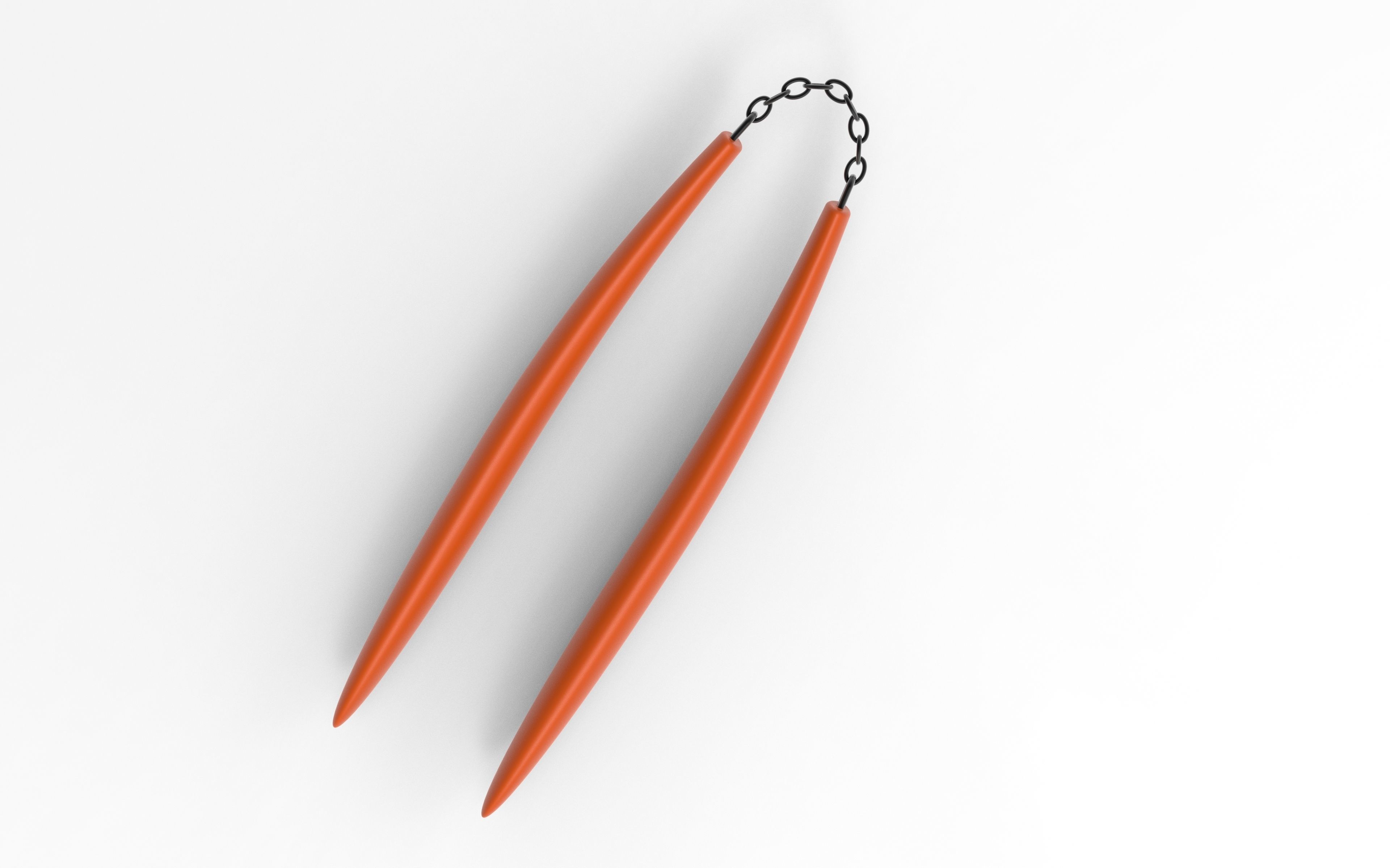 Smooth Nunchaku Fighting Sticks  3D model_2