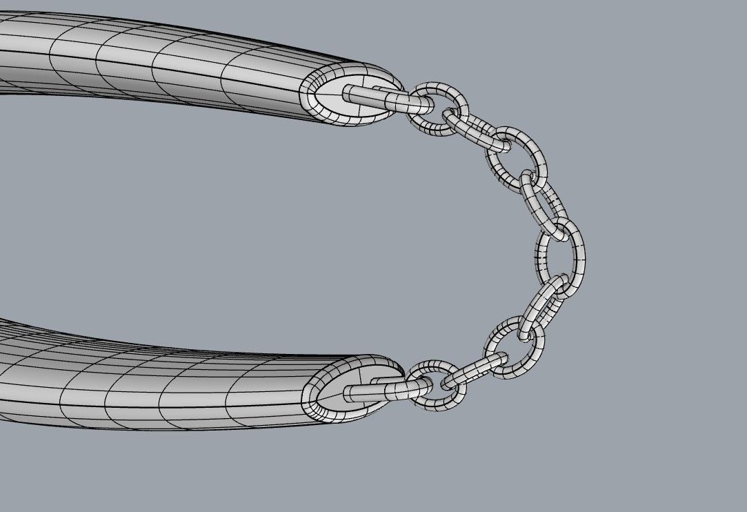 Smooth Nunchaku Fighting Sticks  3D model_5