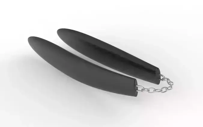 Smooth Nunchaku Fighting Sticks  3D model