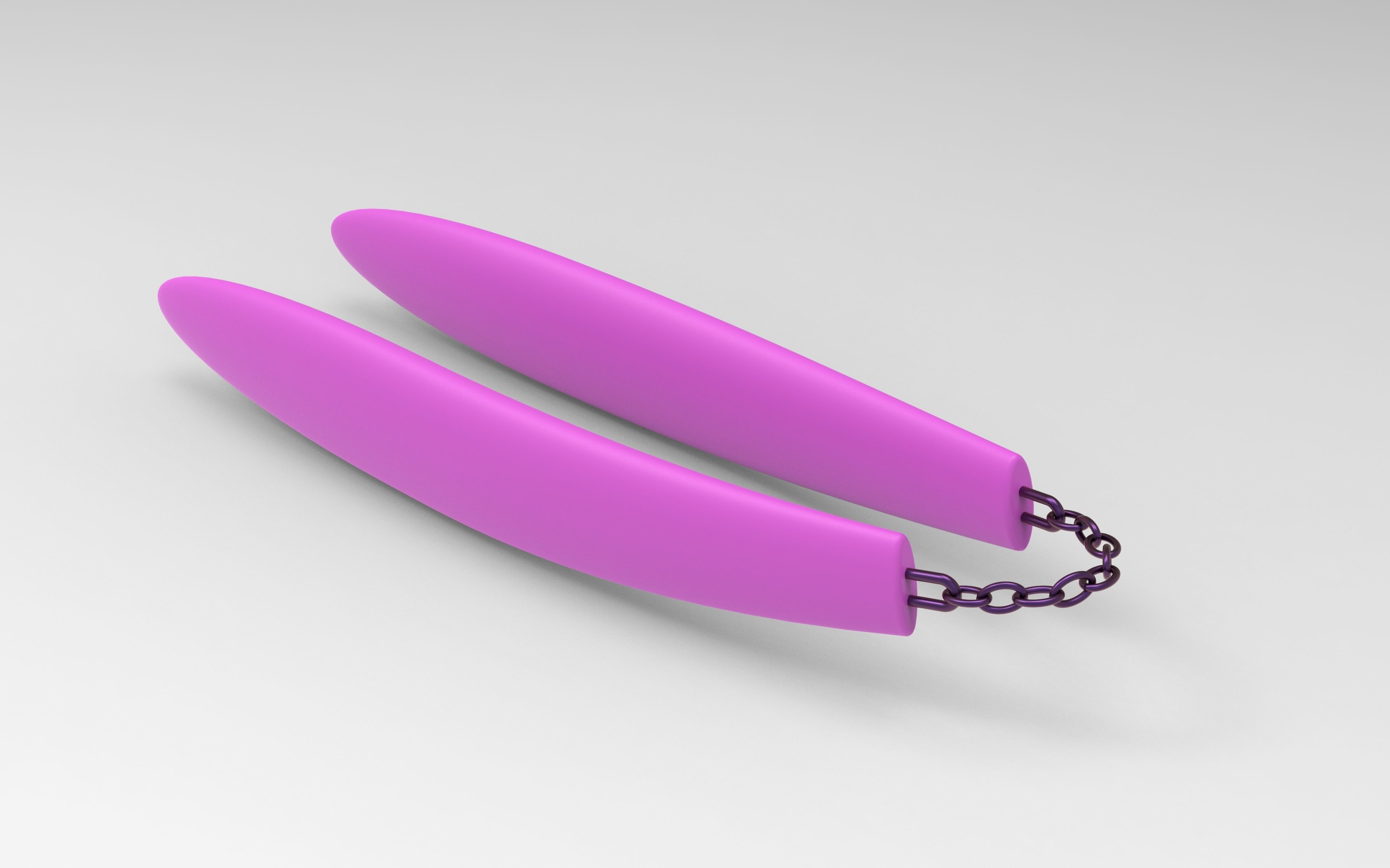 Smooth Nunchaku Fighting Sticks  3D model_7