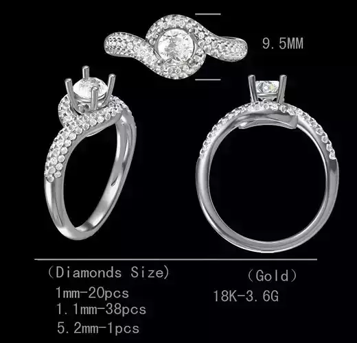 Custom style diamond ring 