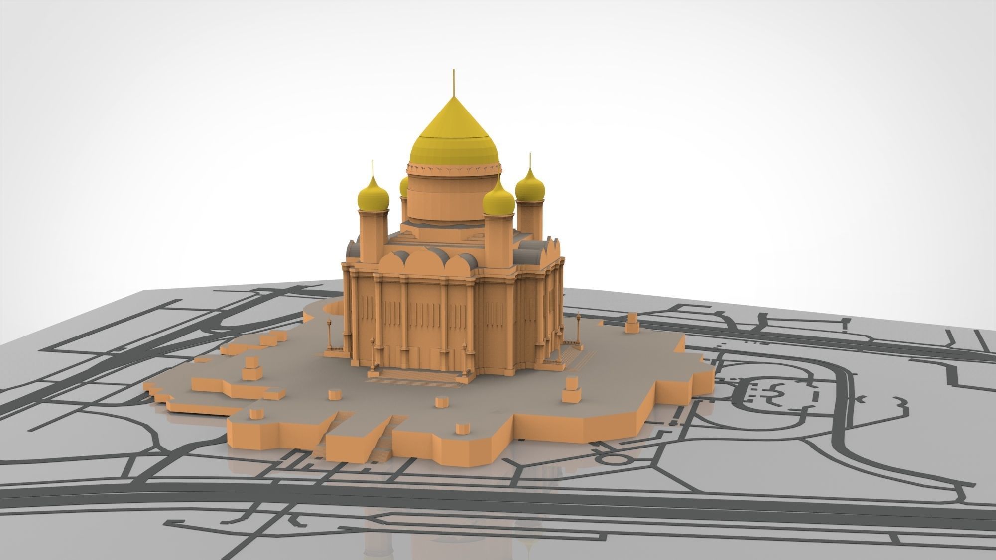 The Cathedral of Christ the Savior Moscow 3D model_5