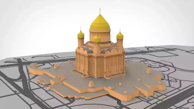 The Cathedral of Christ the Savior Moscow 3D model