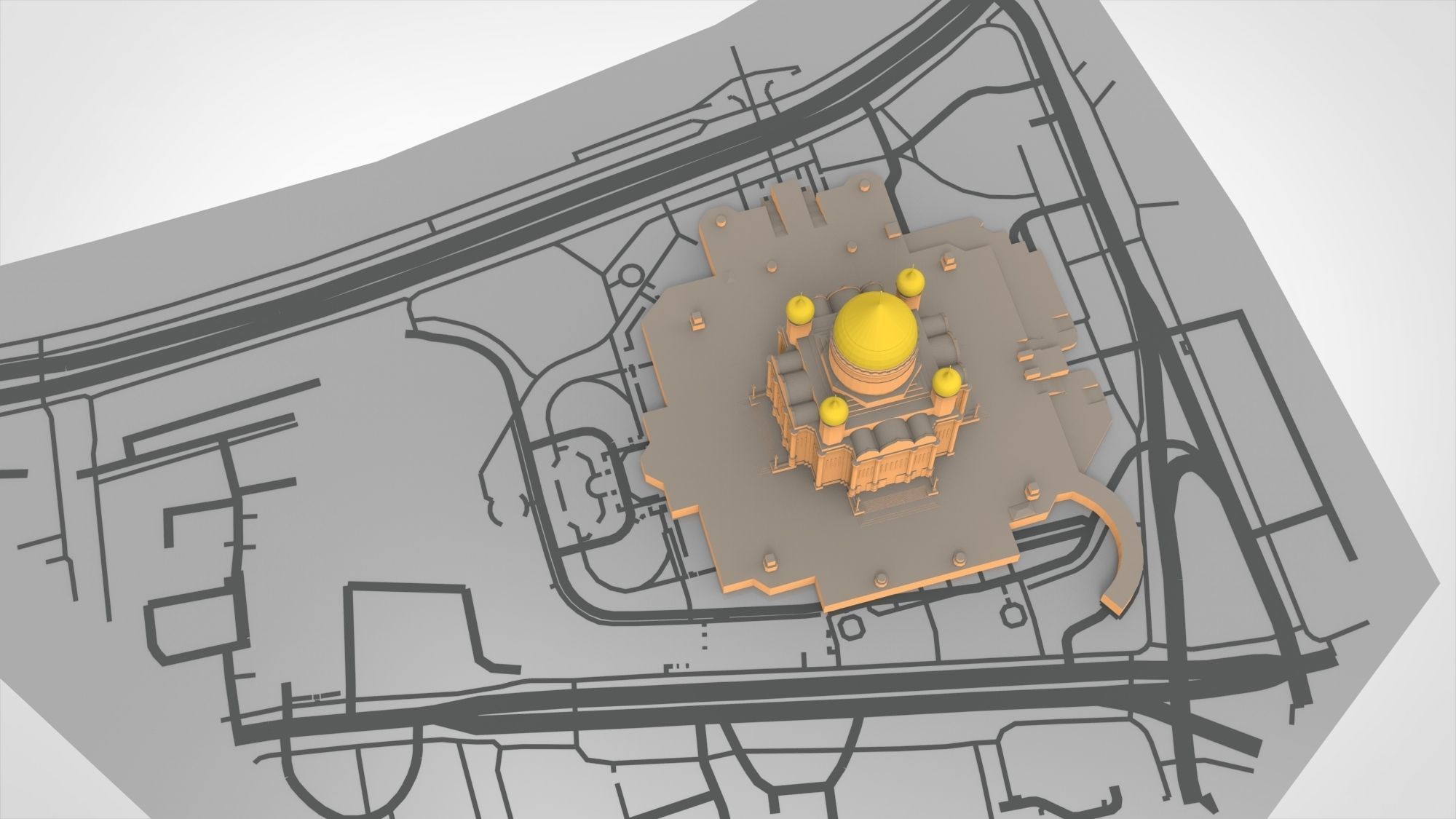 The Cathedral of Christ the Savior Moscow 3D model_4