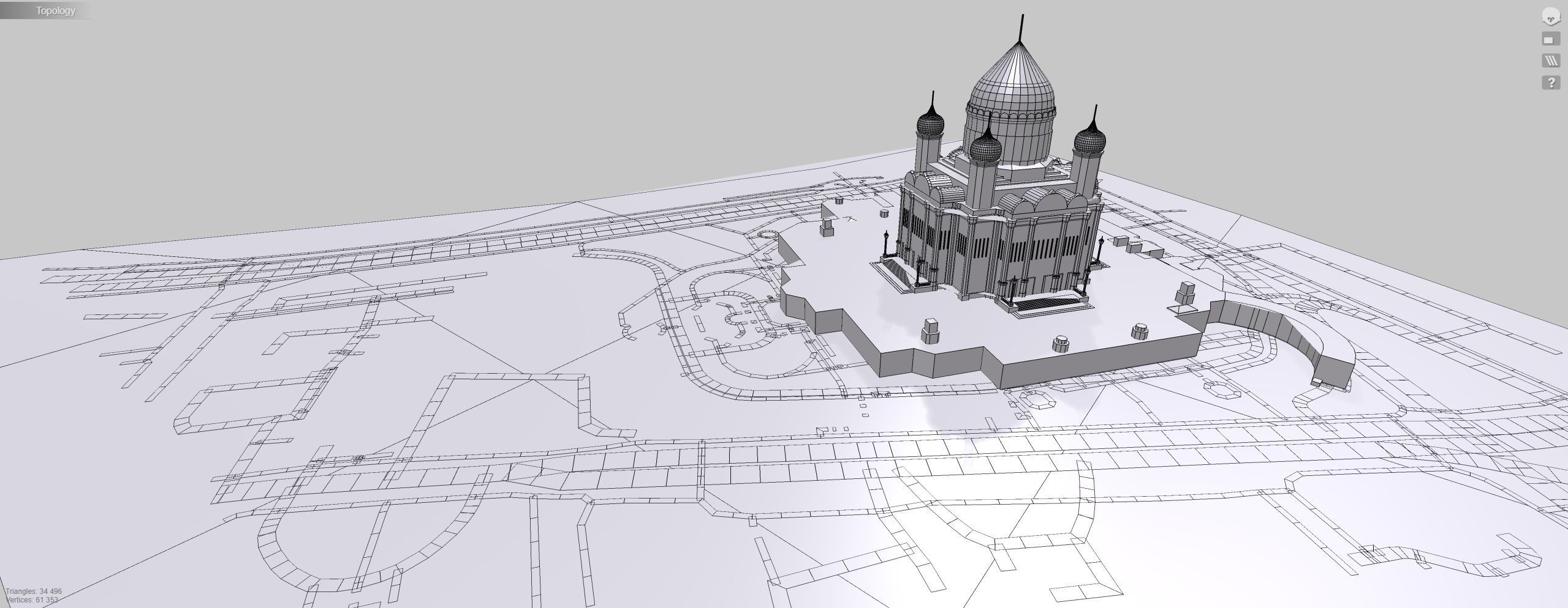 The Cathedral of Christ the Savior Moscow 3D model_10