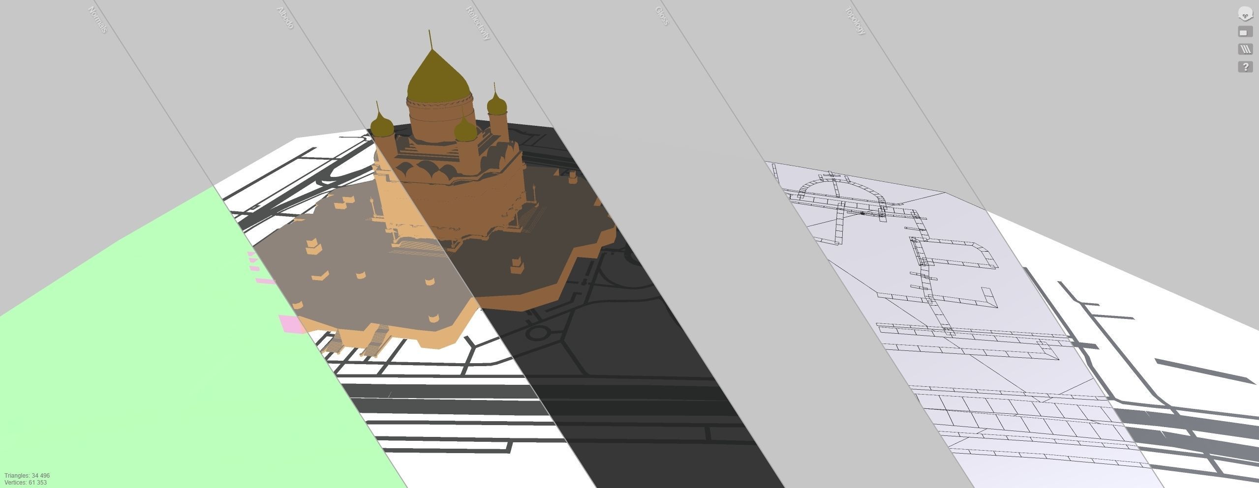 The Cathedral of Christ the Savior Moscow 3D model_13