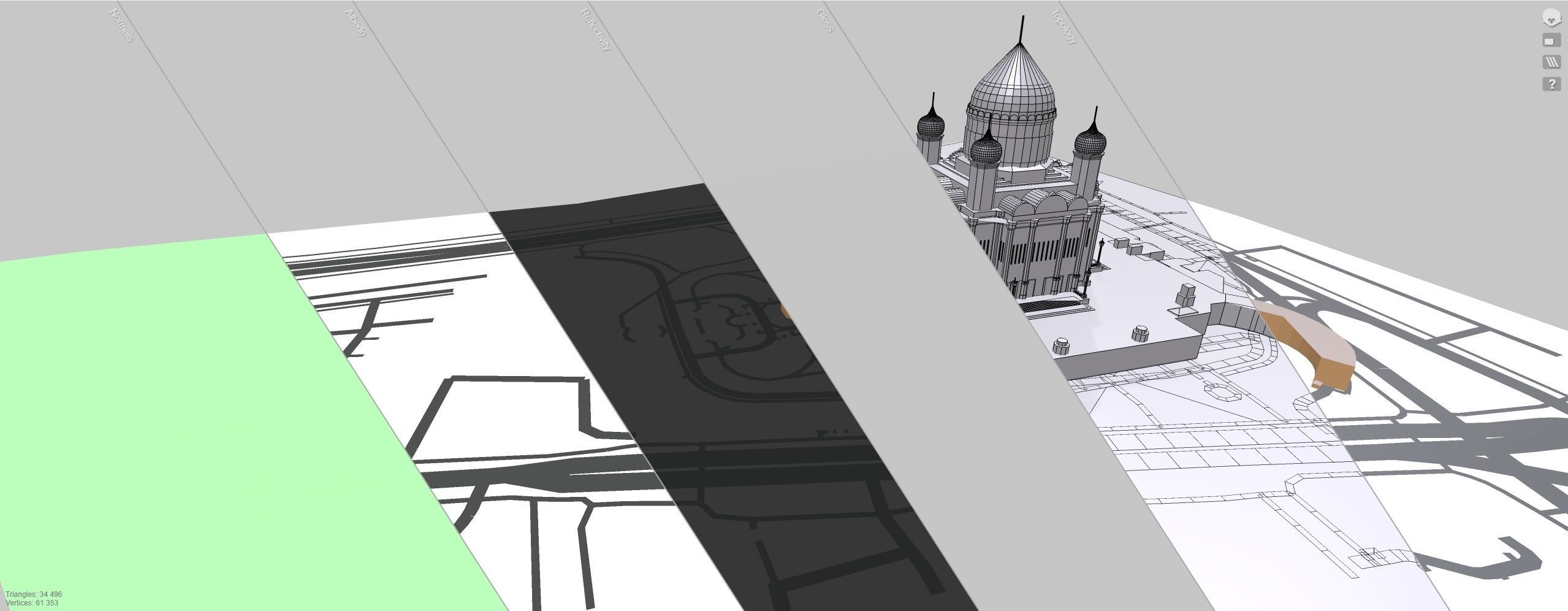 The Cathedral of Christ the Savior Moscow 3D model_11