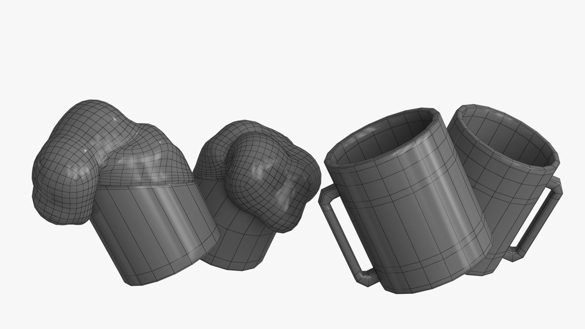 Cheers Icon Low-poly 3D model_12