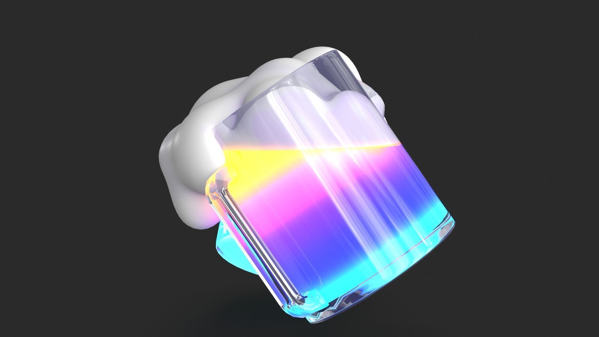 Cheers Icon Low-poly 3D model_7