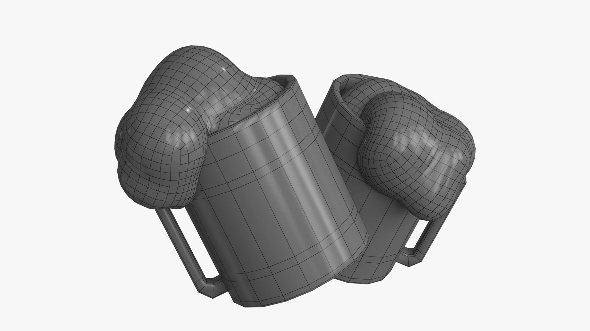 Cheers Icon Low-poly 3D model_11