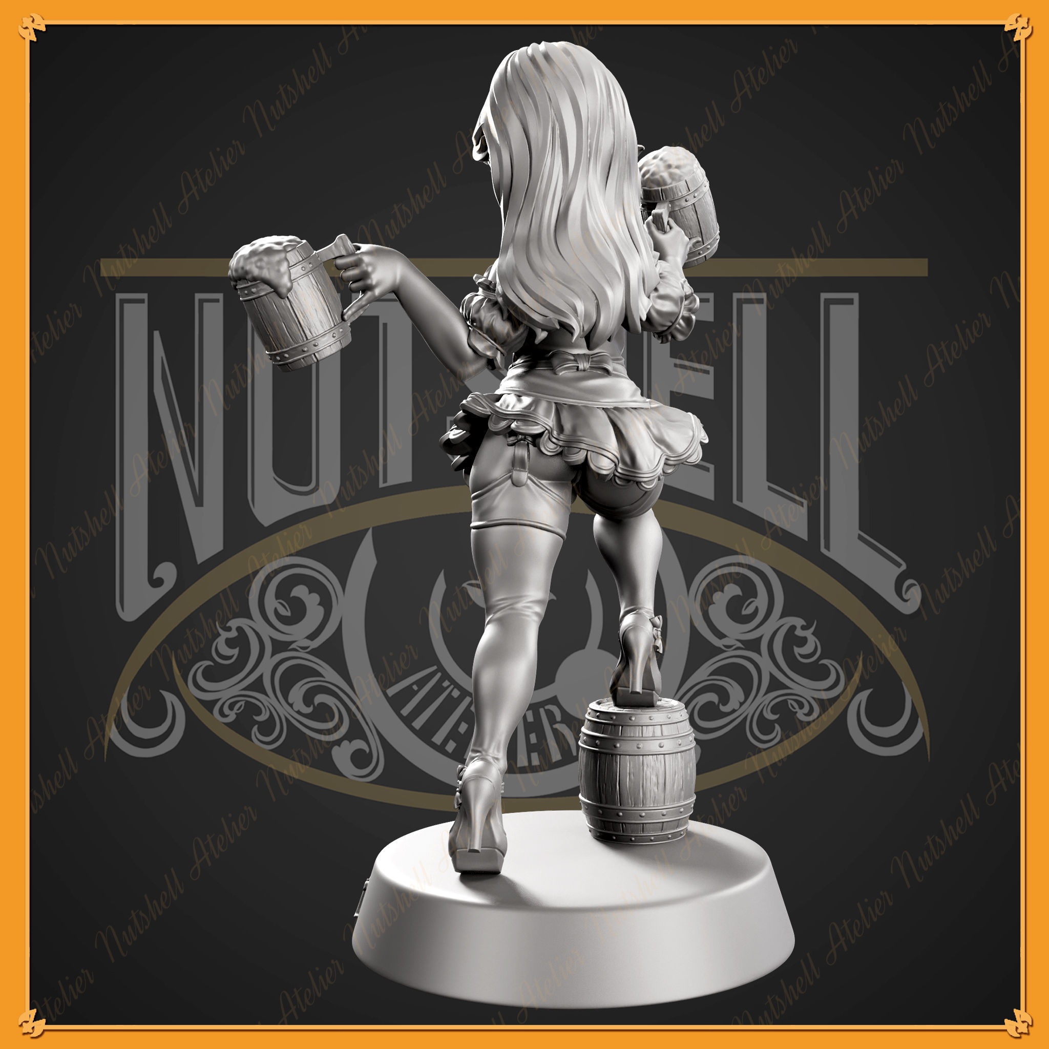 Nutshell Atelier - Chibi Barmaid -NSFW 3D print model_6