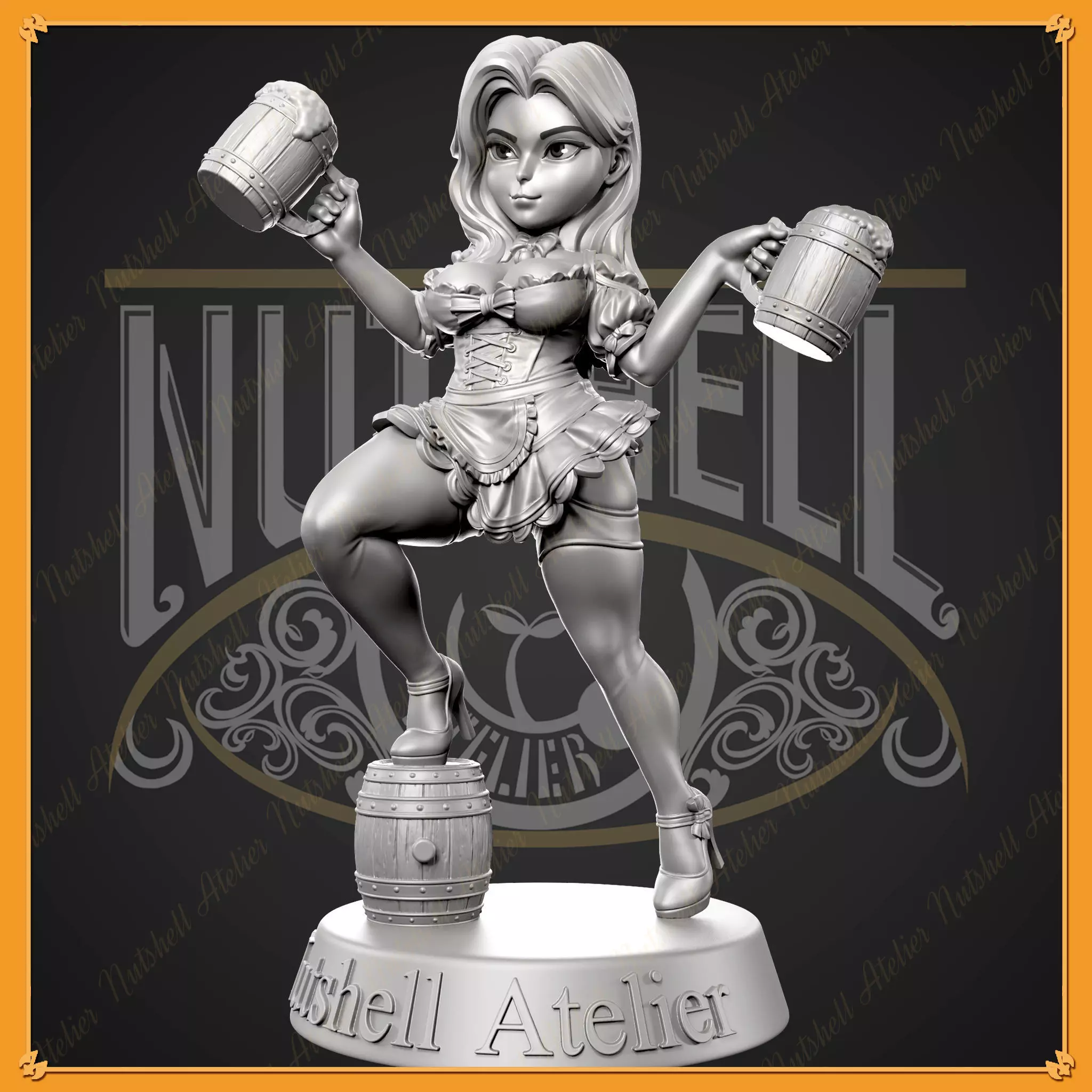 Nutshell Atelier - Chibi Barmaid -NSFW 3D print model_0