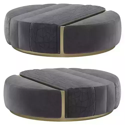 Round ottoman charisma sofa by giorgiocollection
