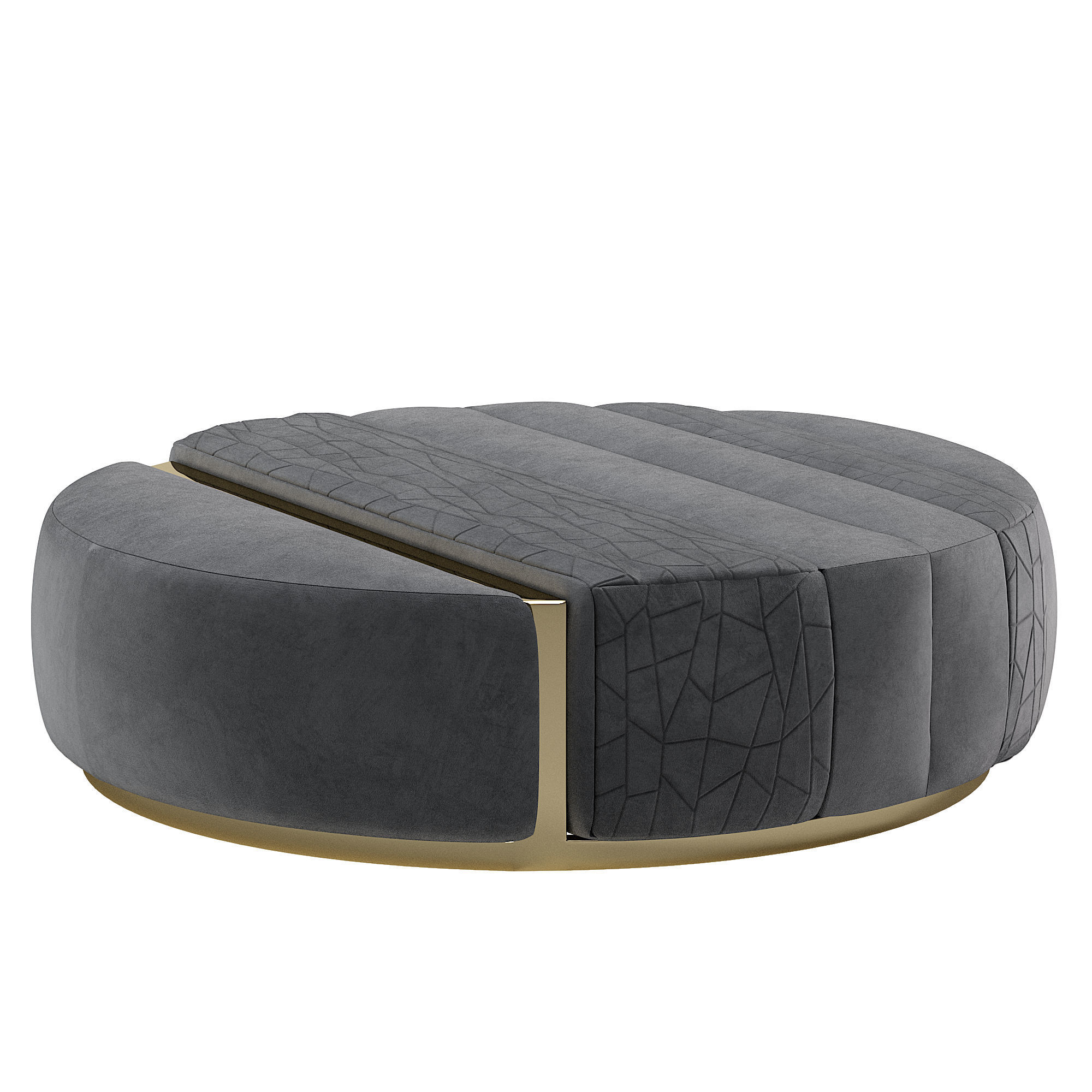 Round ottoman charisma sofa by giorgiocollection 3D model_1