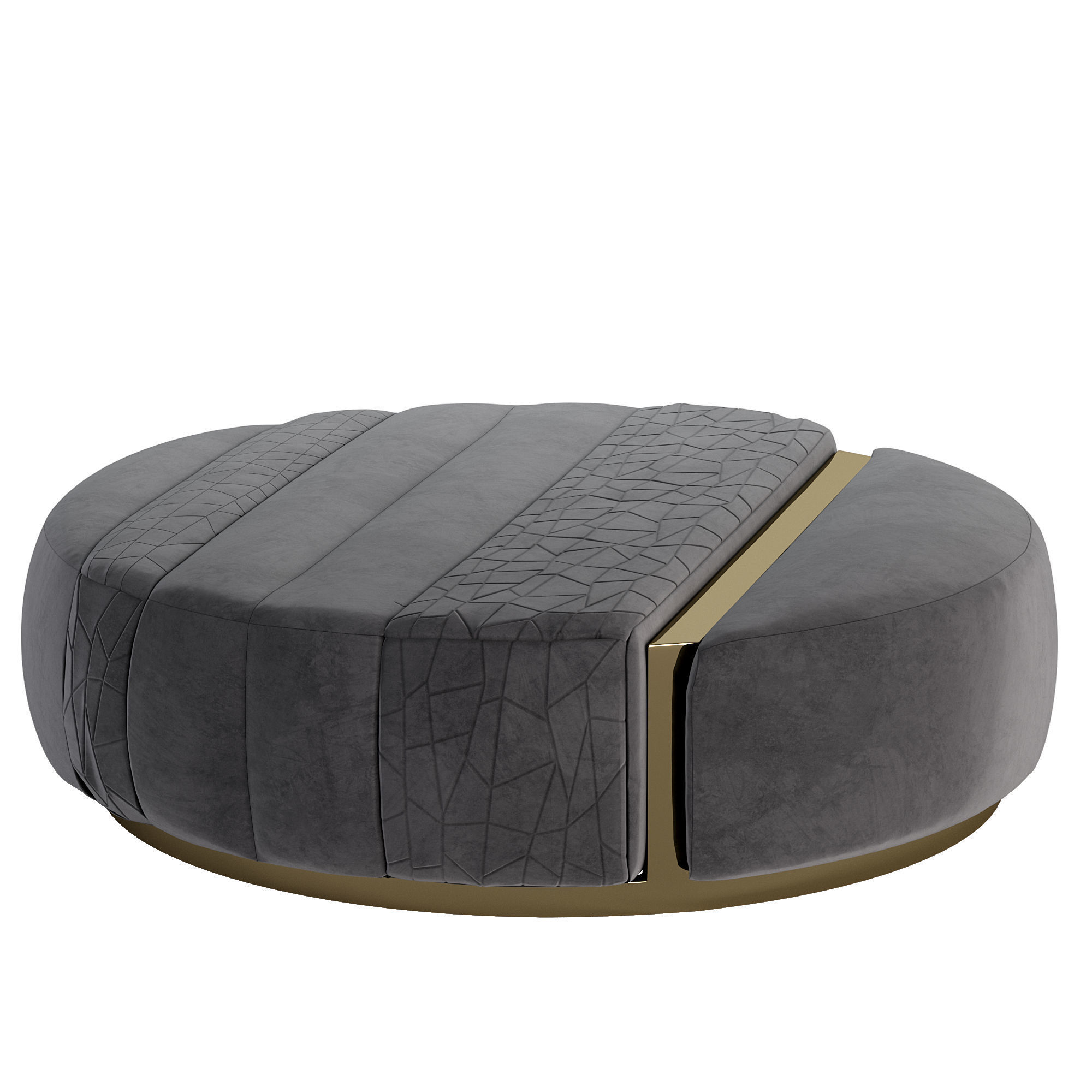Round ottoman charisma sofa by giorgiocollection 3D model_2