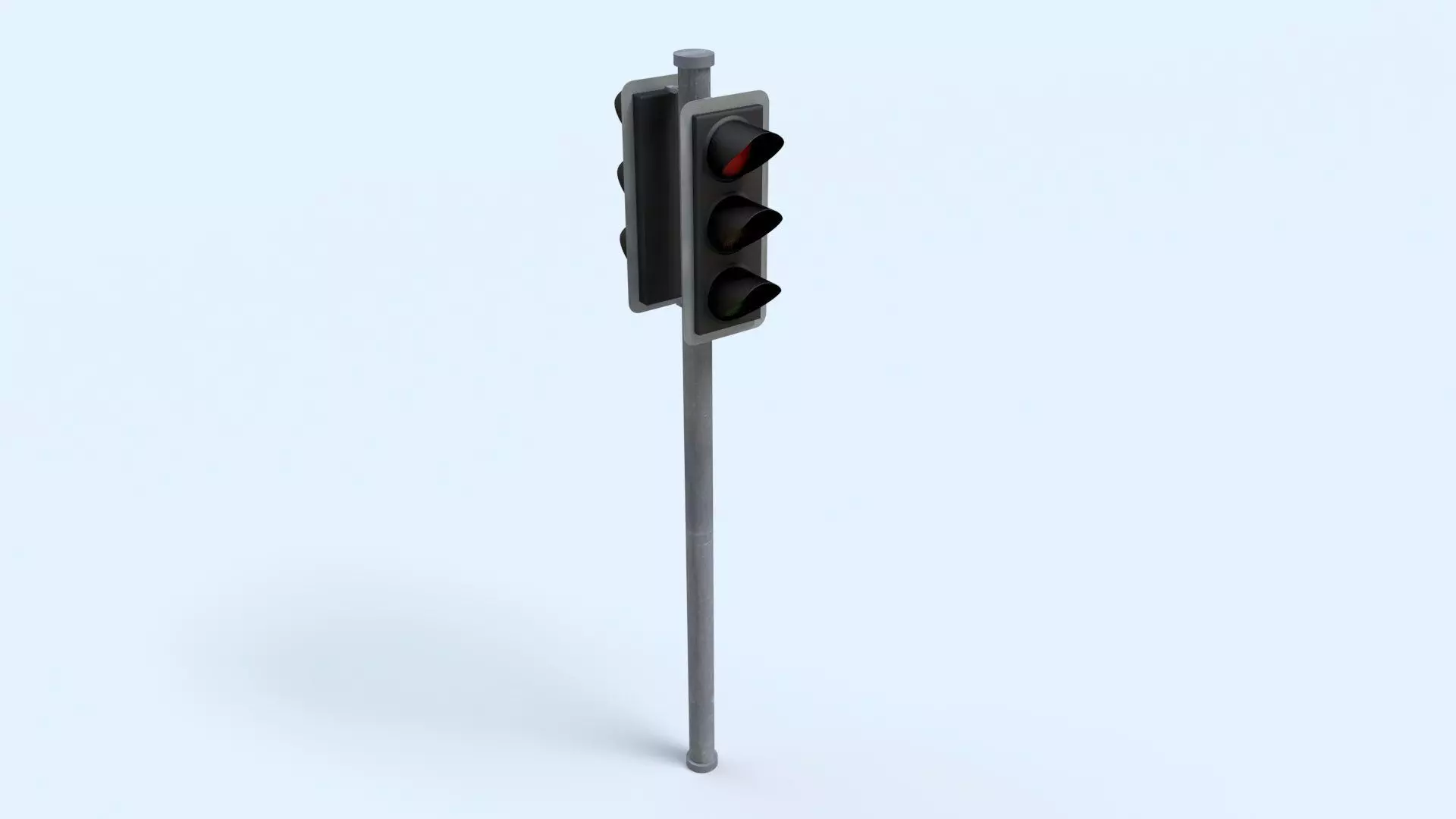 Traffic Light - UK Low-poly 3D model_0