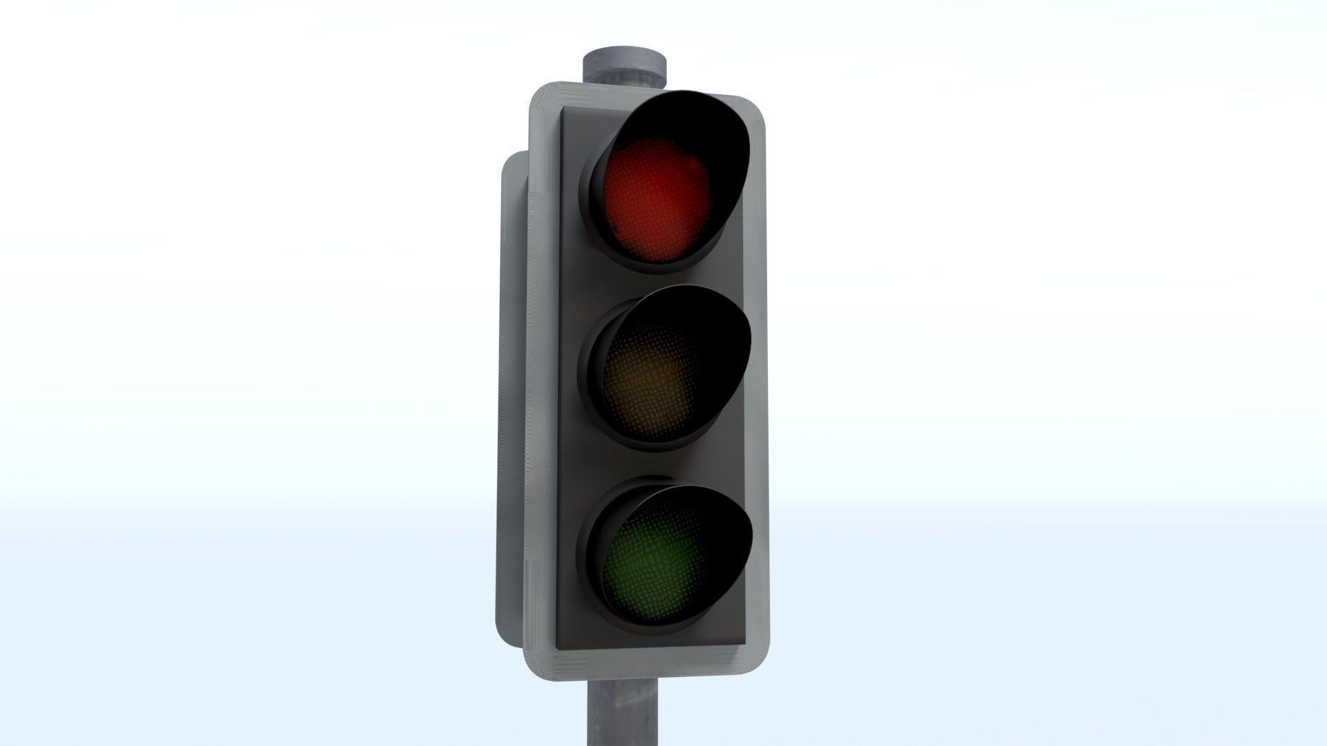 Traffic Light - UK Low-poly 3D model_4