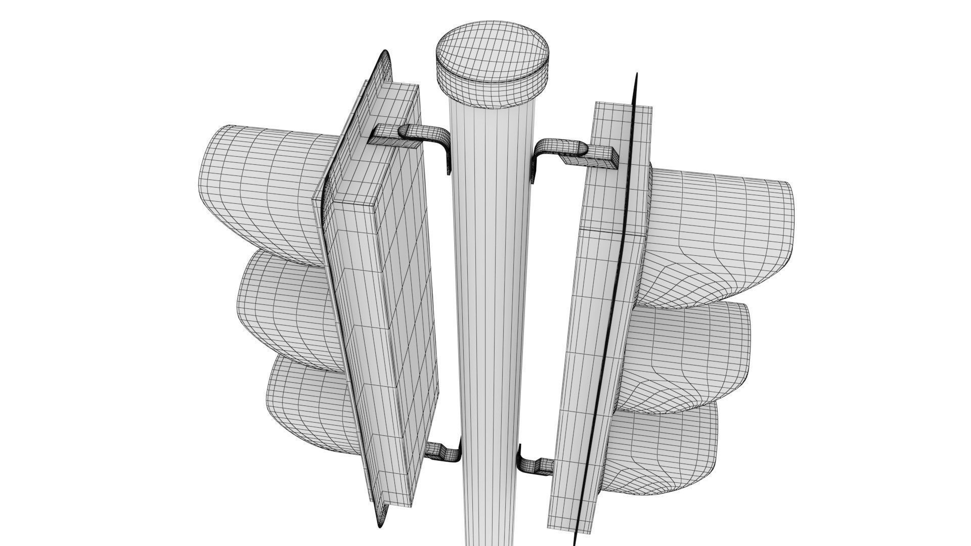 Traffic Light - UK Low-poly 3D model_11