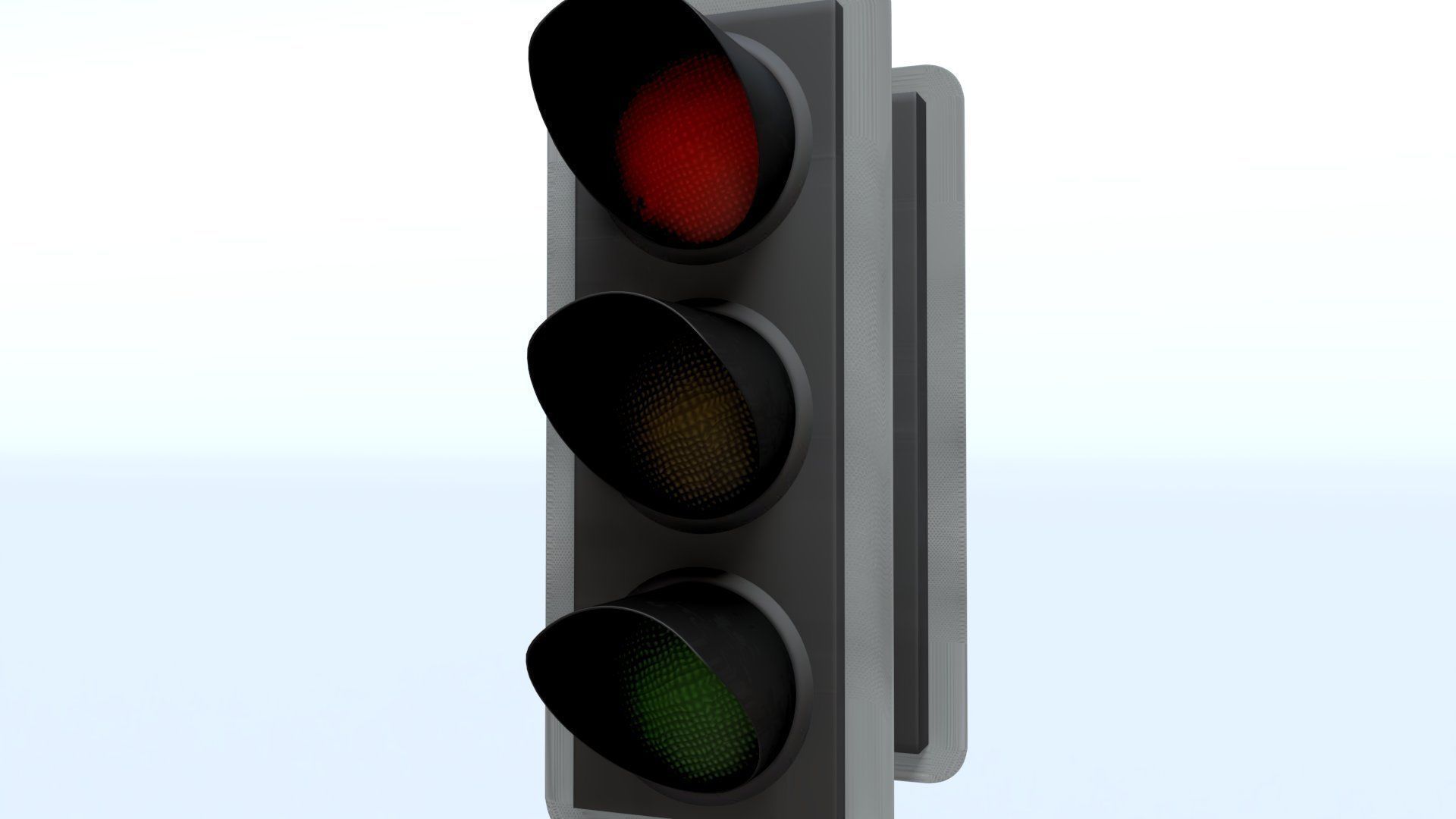 Traffic Light - UK Low-poly 3D model_1