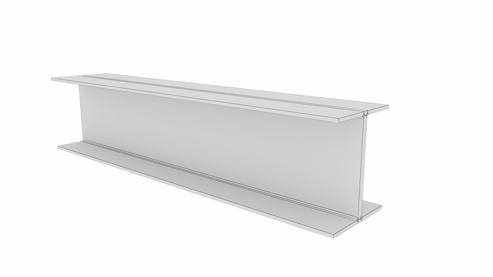 Steel Girder Frame Structure With Bolts Low-poly 3D model_13