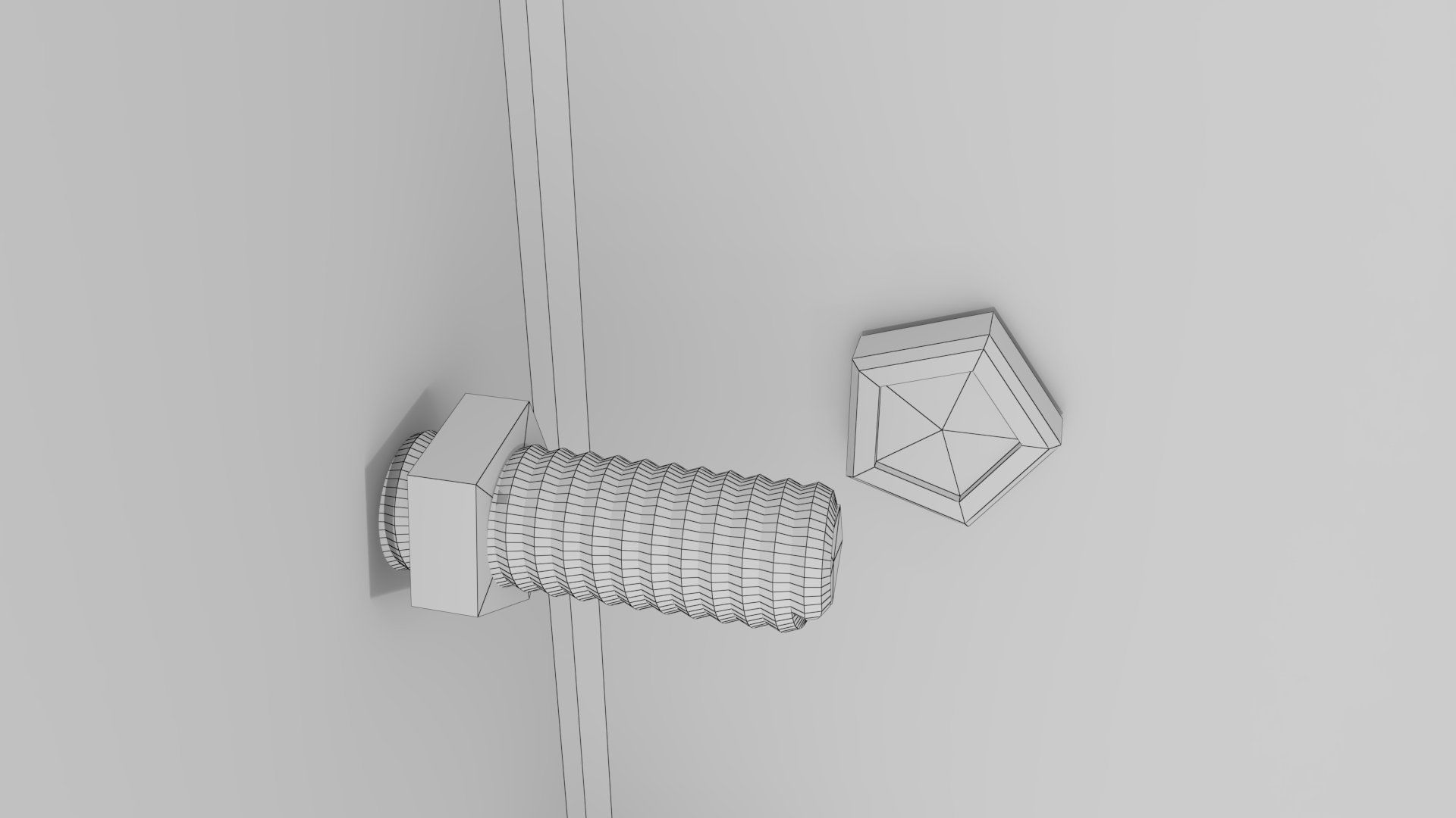 Steel Girder Frame Structure With Bolts Low-poly 3D model_10