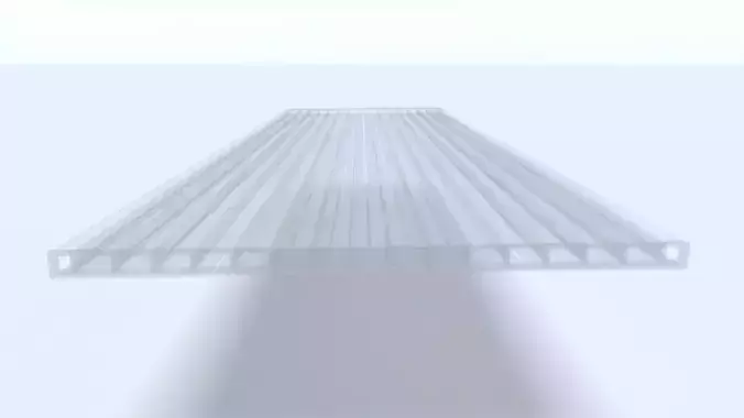 Polycarbonate panel Low-poly 3D model