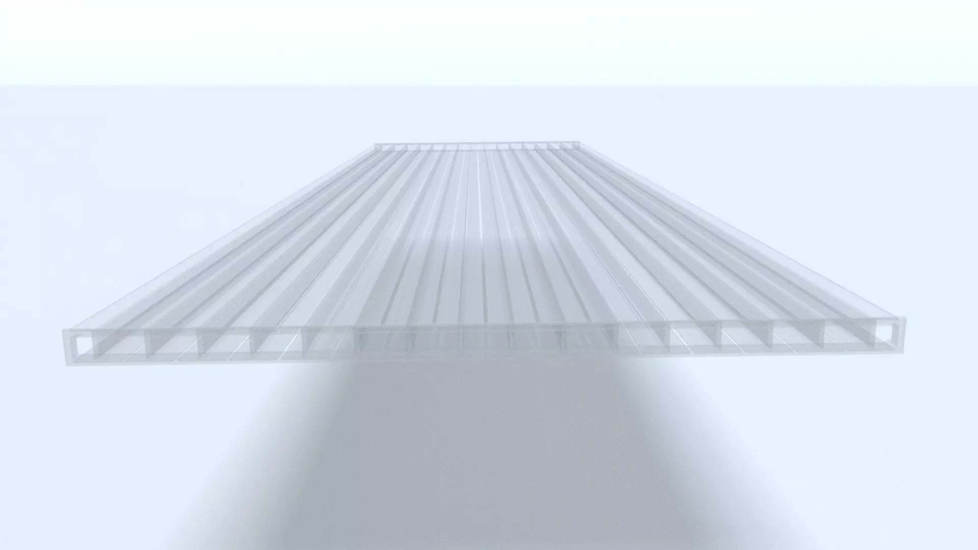 Polycarbonate panel Low-poly 3D model_0