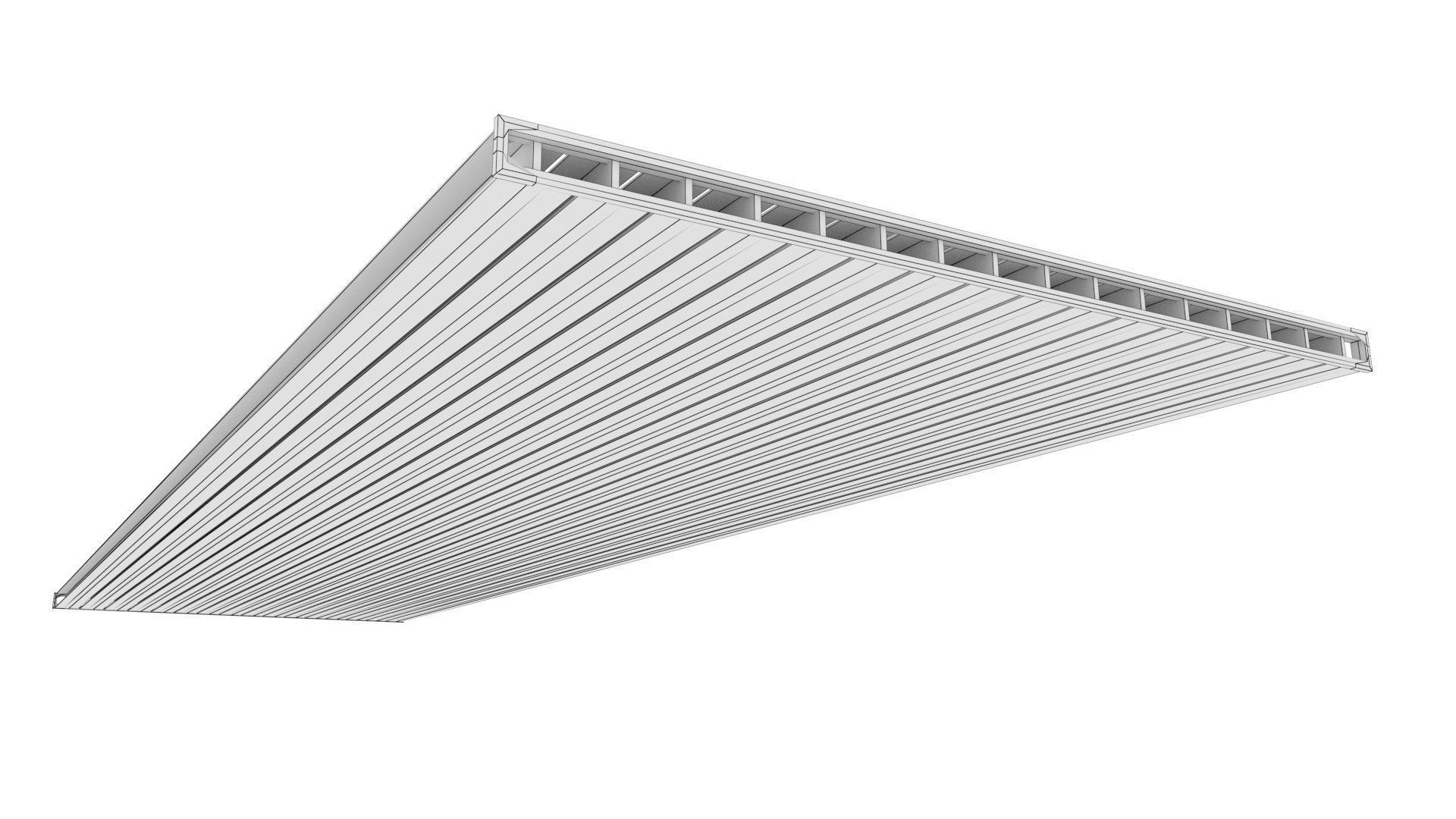 Polycarbonate panel Low-poly 3D model_8